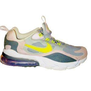 Nike Air Max 270 React (GS) Big Kids' Shoes Particle Grey-Iced Lilac-Lemon Venom